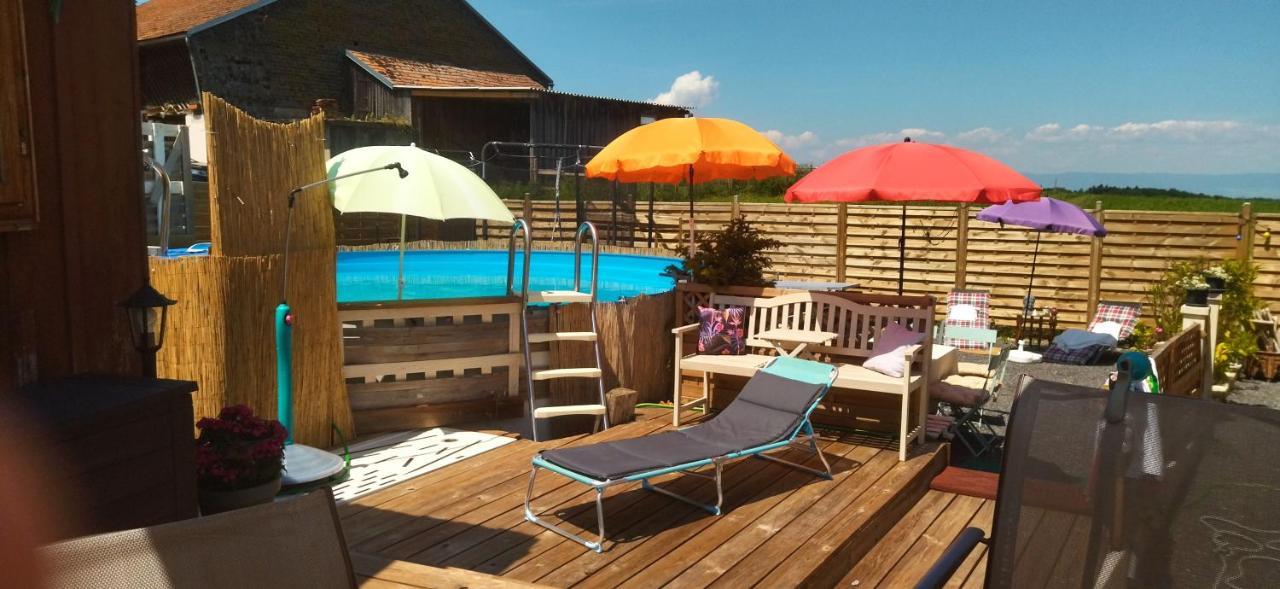 Petite Maison Sur La Colline Du Gibloux: 1Chambre,1 Salon Et Salle De Bain Prives Au Rez De Chausse, Piscine Exterieur Et Bbq , Le Châtelard-Montreux Εξωτερικό φωτογραφία