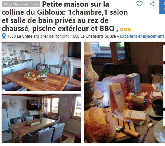 Petite Maison Sur La Colline Du Gibloux: 1Chambre,1 Salon Et Salle De Bain Prives Au Rez De Chausse, Piscine Exterieur Et Bbq , Le Châtelard-Montreux Εξωτερικό φωτογραφία